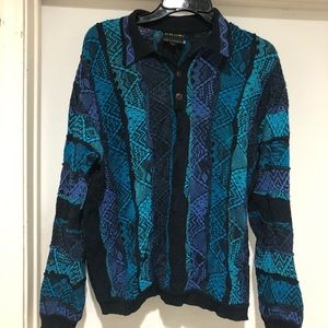 Vintage 90s coogi sweater medium multi color og